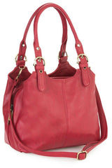 Classic Mattea Black Soft Handbag - Red - British D'sire