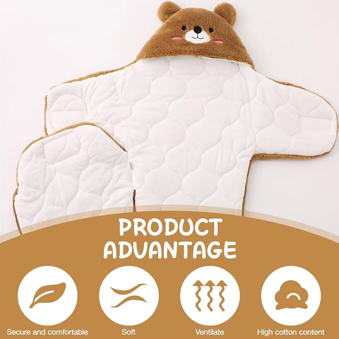 CLIUNT Newborn Swaddle Blanket 0-6 Months, Baby Essentials for Newborn, Baby Swaddle Bag, Newborn Baby Clothes, Baby Girl Clothes, Baby Stuff for Newborn Secondary image