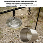 CLS Dual-ear 3000ml 16cm Heightened Outdoor Pots 304 Stainless Steel Outdoor Cooking Kettles - British D'sire