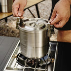 CLS Dual-ear 3000ml 16cm Heightened Outdoor Pots 304 Stainless Steel Outdoor Cooking Kettles - British D'sire