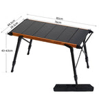 CLS Outdoor Aluminum Egg Roll Table Camping Folding Table, Style: 8245 6 Plates - British D'sire