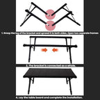 CLS Outdoor Aluminum Egg Roll Table Camping Folding Table, Style: 8245 6 Plates - British D'sire