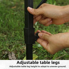 CLS Outdoor Aluminum Egg Roll Table Camping Folding Table, Style: 8245 6 Plates - British D'sire