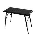 CLS Outdoor Aluminum Egg Roll Table Camping Folding Table, Style: 8744 Black - British D'sire