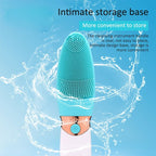 CNaier AE - 618 Battery - powered Silicone Acoustic Wave Face Skin Care Electric Facial Cleanser (Green) - British D'sire