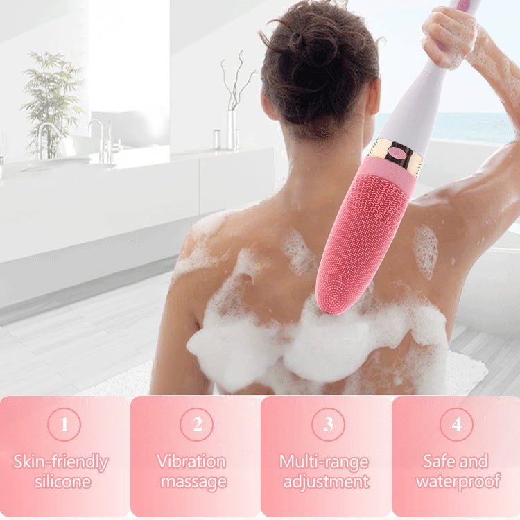 CNaier AE - 8381 Household Waterproof Vibration Silicone Electric Massage Bath Body Brush (Green) - British D'sire