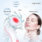 CNaier AE - 868 Battery - powered Silicone Ultrasonic Vibration Face Skin Care Electric Facial Cleanser (Blue) - British D'sire