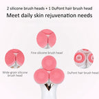 CNaier AE - 878 USB Charging Silicone Face Skin Care Electric Facial Cleanser (Pink) - British D'sire