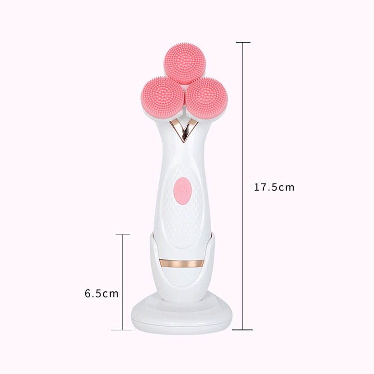 CNaier AE - 878 USB Charging Silicone Face Skin Care Electric Facial Cleanser (Pink) - British D'sire