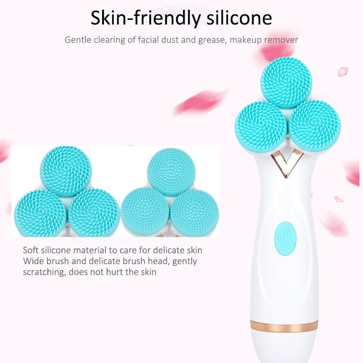 CNaier AE - 878 USB Charging Silicone Face Skin Care Electric Facial Cleanser (Pink) - British D'sire