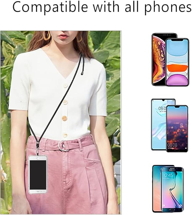 COCASES Crossbody Phone Lanyard Strap with Patch, Adjustable Nylon Neck Strap Necklace Phone Compatible with Most Smartphones - Lanyards & Wrist Straps - British D'sire