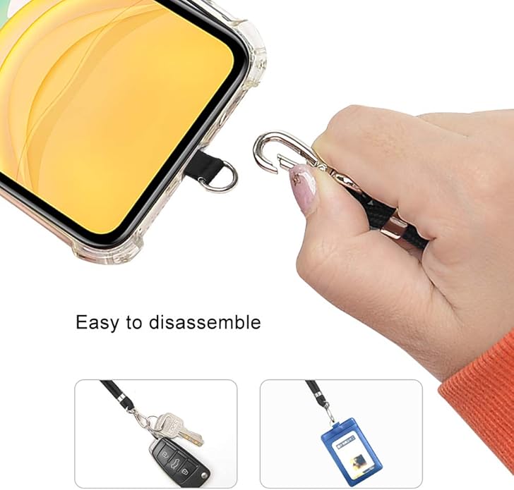 COCASES Crossbody Phone Lanyard Strap with Patch, Adjustable Nylon Neck Strap Necklace Phone Compatible with Most Smartphones - Lanyards & Wrist Straps - British D'sire