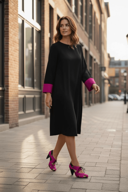 Coco - Fuchsia - Heel Shoe - British D'sire