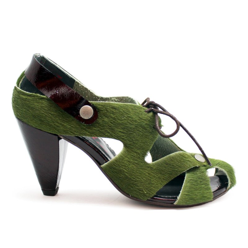 Coco - Hunter Green - Heel Shoe - British D'sire Main image