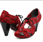 Coco - Red Leopard - Heel Shoe - British D'sire