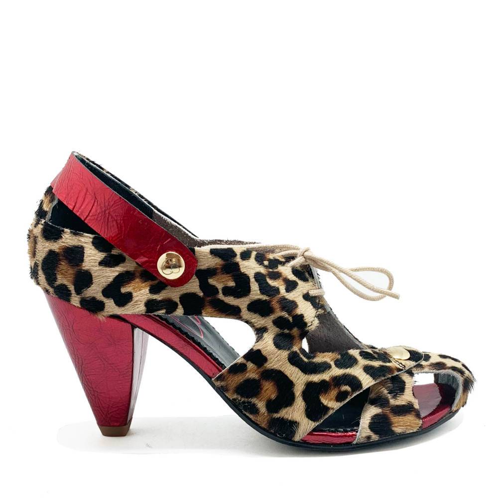 Coco-Leopard/Red heel sandal Main image