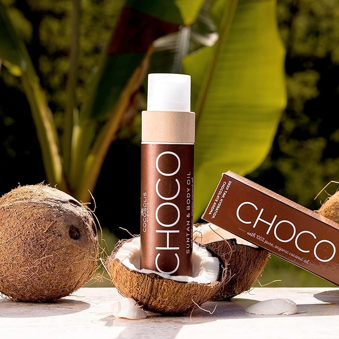 COCOSOLIS CHOCO tanning accelerator - organic oil with vitamin E & chocolate scent for a quick, intensive tan Secondary image