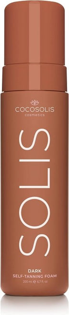 COCOSOLIS SOLIS Dark self-tanning lotion for face and body, mousse for a rich, natural and long-lasting tan, with plant-based DHA (200 ml) - British D'sire