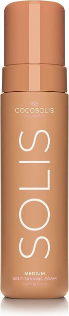 COCOSOLIS SOLIS Medium self-tanning lotion for face and body, mousse for a rich, natural and long-lasting tan, with plant-based DHA (200 ml) - British D'sire