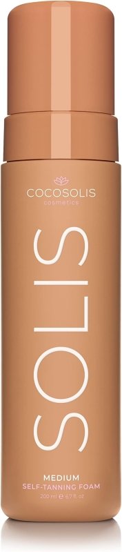 COCOSOLIS SOLIS Medium self-tanning lotion for face and body, mousse for a rich, natural and long-lasting tan, with plant-based DHA (200 ml) - British D'sire