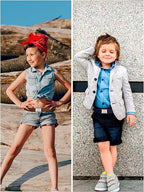 Cokeesun 4‑Pack Elastic Kids Belts – Silver Buckles - Kids Accessories - British D'sire