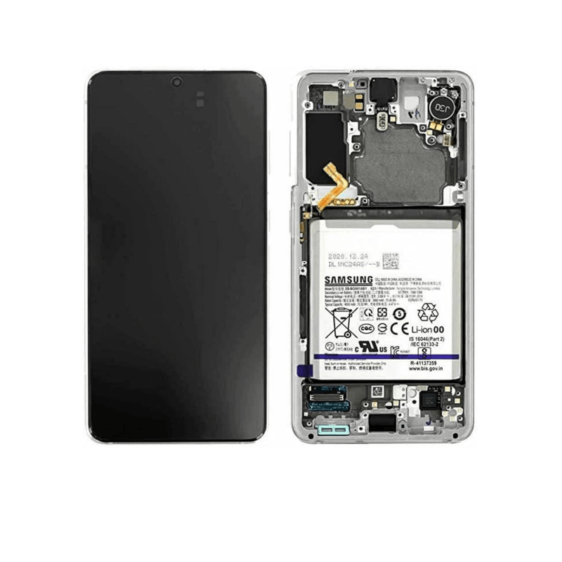 Coldbar Screen Replacement LCD for Samsung S21 Plus S21+5G Display Mobile Phone Part Digitizer Display Touch Sensor Assembly with Battery Front & Camera G996 Phantom Silver - Mobile Accessories - British D'sire Main image