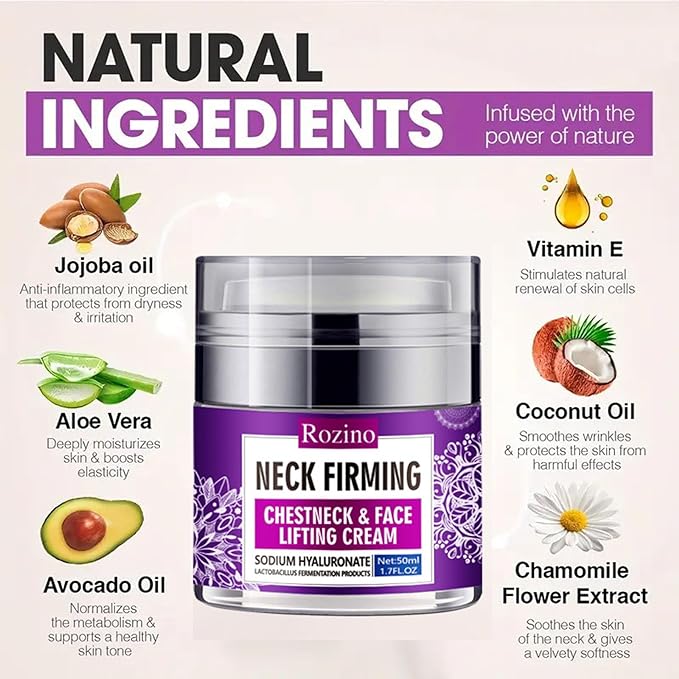 Collagen Face & Neck Tightening Cream,Neck Firming Cream for Reduce Double Chin Neck Firming and Lifting Anti Wrinkle Neck Moisturizer Cream Firm Repair Sagging Skin Secondary image