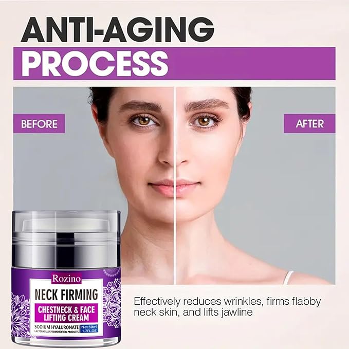 Collagen Face & Neck Tightening Cream,Neck Firming Cream for Reduce Double Chin Neck Firming and Lifting Anti Wrinkle Neck Moisturizer Cream Firm Repair Sagging Skin - British D'sire