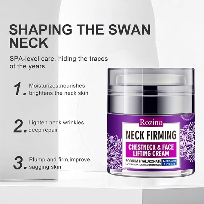 Collagen Face & Neck Tightening Cream,Neck Firming Cream for Reduce Double Chin Neck Firming and Lifting Anti Wrinkle Neck Moisturizer Cream Firm Repair Sagging Skin - British D'sire Main image