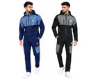 Colour Block Cargo Pant Hooded Tech Tracksuit - Tracksuit - British D'sire