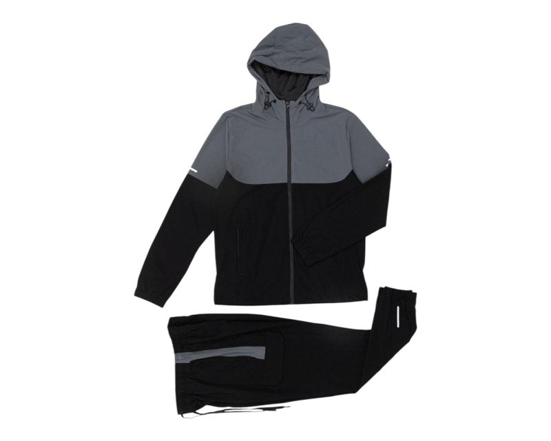 Colour Block Cargo Pant Hooded Tech Tracksuit - Tracksuit - British D'sire