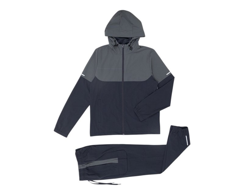 Colour Block Cargo Pant Hooded Tech Tracksuit - Tracksuit - British D'sire