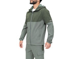 Colour Block Cargo Pant Hooded Tech Tracksuit - Tracksuit - British D'sire