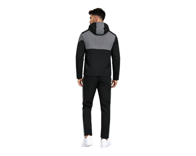 Colour Block Cargo Pant Hooded Tech Tracksuit - Tracksuit - British D'sire