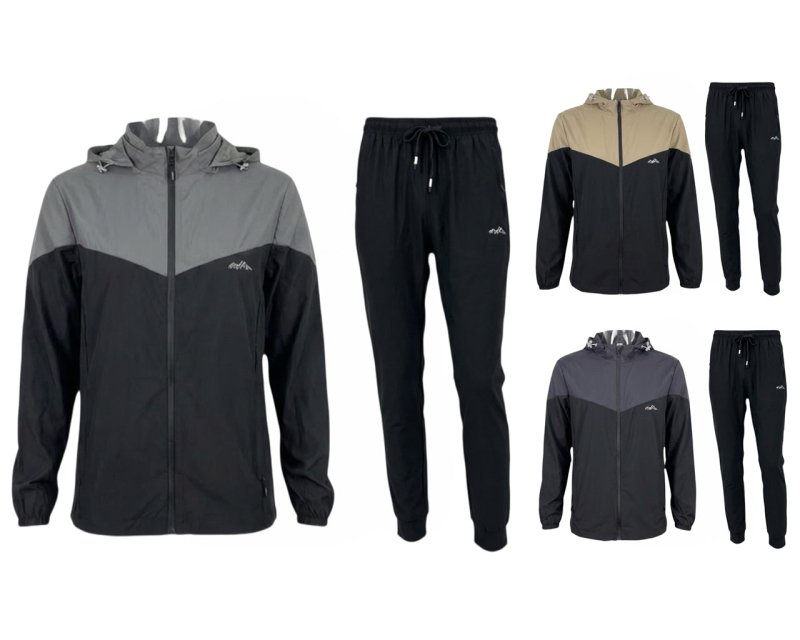 Colour Block Lightweight Hooded Tech Tracksuit - Tracksuit - British D'sire Main image