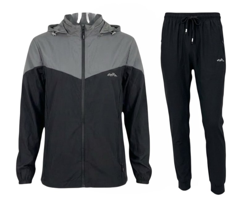 Colour Block Lightweight Hooded Tech Tracksuit - Tracksuit - British D'sire