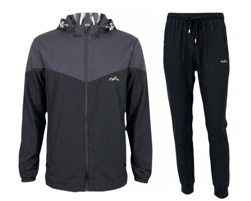 Colour Block Lightweight Hooded Tech Tracksuit - Tracksuit - British D'sire