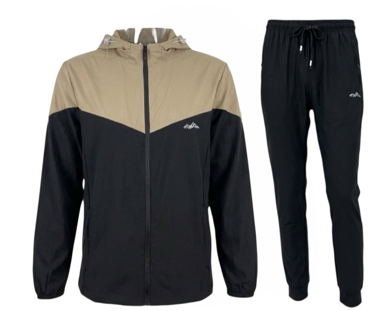 Colour Block Lightweight Hooded Tech Tracksuit - Tracksuit - British D'sire
