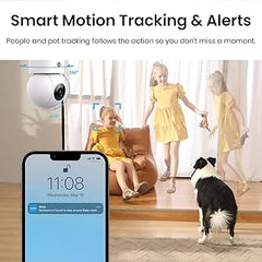 Connoisseur AOSU Indoor Camera with 2.4/5GHz WiFi – 2K Home Security Baby & Pet Monitor | 360° View, One - Touch Call, Night Vision, Motion Detection, Smart Tracking & APP Integration for Families & Pet Owners - Indoor Camera - British D'sire