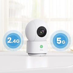 Connoisseur AOSU Indoor Camera with 2.4/5GHz WiFi – 2K Home Security Baby & Pet Monitor | 360° View, One - Touch Call, Night Vision, Motion Detection, Smart Tracking & APP Integration for Families & Pet Owners - Indoor Camera - British D'sire
