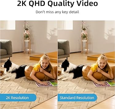 Connoisseur AOSU Indoor Camera with 2.4/5GHz WiFi – 2K Home Security Baby & Pet Monitor | 360° View, One - Touch Call, Night Vision, Motion Detection, Smart Tracking & APP Integration for Families & Pet Owners - Indoor Camera - British D'sire