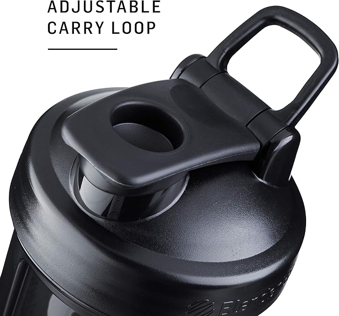 Connoisseur BlenderBottle Classic V2 Shaker Bottle – 590ml Black | Stainless Steel Blender Ball for Protein Shakes | Dishwasher Safe, Durable & Leak - Proof Design for Athletes, Fitness Enthusiasts & Active Lifestyles - Shaker Bottle - British D'sire