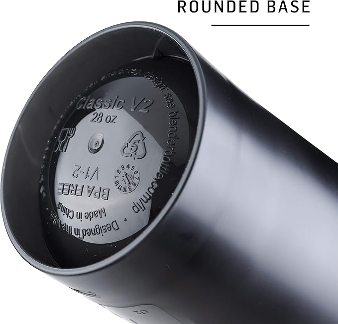 Connoisseur BlenderBottle Classic V2 Shaker Bottle – 590ml Black | Stainless Steel Blender Ball for Protein Shakes | Dishwasher Safe, Durable & Leak - Proof Design for Athletes, Fitness Enthusiasts & Active Lifestyles - Shaker Bottle - British D'sire