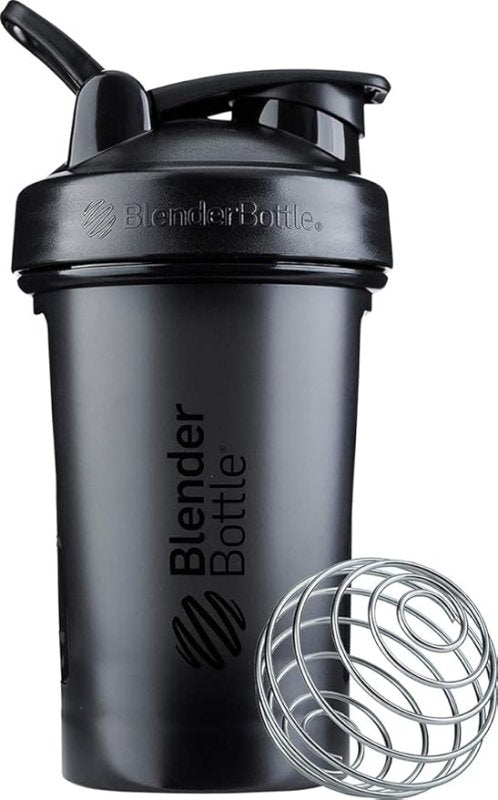 Connoisseur BlenderBottle Classic V2 Shaker Bottle – 590ml Black | Stainless Steel Blender Ball for Protein Shakes | Dishwasher Safe, Durable & Leak - Proof Design for Athletes, Fitness Enthusiasts & Active Lifestyles - Shaker Bottle - British D'sire