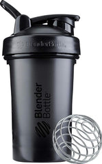 Connoisseur BlenderBottle Classic V2 Shaker Bottle – 590ml Black | Stainless Steel Blender Ball for Protein Shakes | Dishwasher Safe, Durable & Leak - Proof Design for Athletes, Fitness Enthusiasts & Active Lifestyles - Shaker Bottle - British D'sire