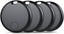 Connoisseur Bluetooth Air Tag Tracker - 4 Pack | Compatible with Apple Find My App (iOS Only) | Replaceable Battery | IP67 Waterproof Item Finder for Luggage, Bags, Wallets, Keys, Backpacks, Cars | Durable and Compact Design for Everyday Use | Black - Bluetooth Air Tag Tracker - British D'sire