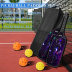 Connoisseur BOOMCLAP Pickleball Paddles Set – Fiberglass Surface with 2 Rackets, 4 Balls & Carry Bag | Lightweight, Durable Sports Equipment for Men & Women | Perfect for Pickleball Beginners & Enthusiasts - Pickleball Paddles - British D'sire