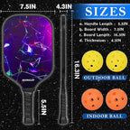 Connoisseur BOOMCLAP Pickleball Paddles Set – Fiberglass Surface with 2 Rackets, 4 Balls & Carry Bag | Lightweight, Durable Sports Equipment for Men & Women | Perfect for Pickleball Beginners & Enthusiasts - Pickleball Paddles - British D'sire