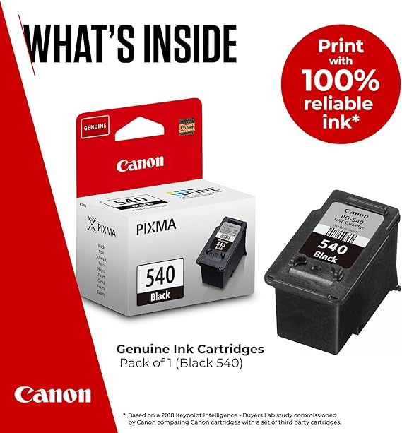 Connoisseur Canon PG-540 Genuine Black Ink Cartridge – Prints Up to 180 A4 Pages | Reliable, High-Quality Original Ink for Crisp Text & Documents | Ideal for Home & Office Use | Compatible with Select Canon Printers Secondary image