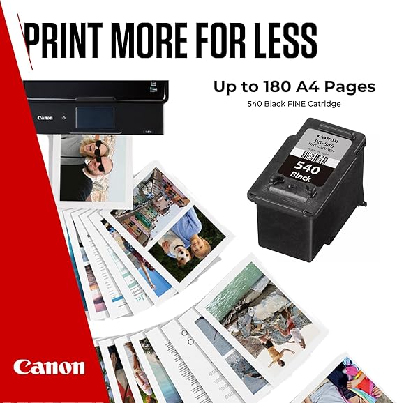 Connoisseur Canon PG - 540 Genuine Black Ink Cartridge – Prints Up to 180 A4 Pages | Reliable, High - Quality Original Ink for Crisp Text & Documents | Ideal for Home & Office Use | Compatible with Select Canon Printers - Printer Ink Cartridge - British D'sire